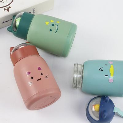 China Cute Sustainable Cute Student Gift Store Portable Creative Portable Practical Glass Cups Pet for sale