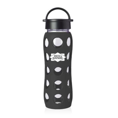 China 16 oz viable. Fullowing Glass Water Bottle for sale