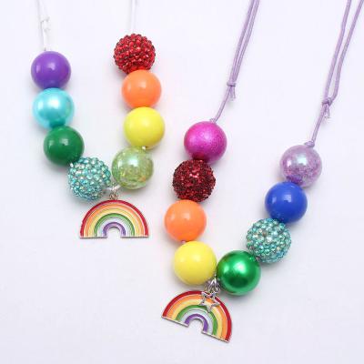 China Cute Chunky Necklace Girls Rainbow Birthday Gift for Girls and Little Baby Dressing for sale