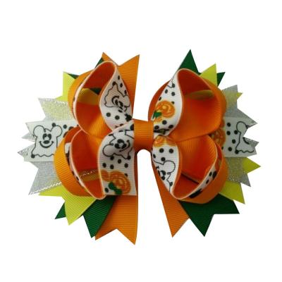 China 5 inch festival boutique hair bow cute halloween hair clip for girls 5 inch for sale