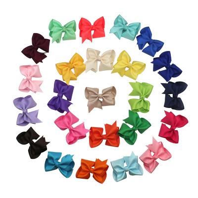 China 3 Inch Quality Classic Solid Colors Equipment Boutique Tall Hair Bows With Hair Clip Hairpin For Girls Hair Accessories Sacarla-Solid for sale