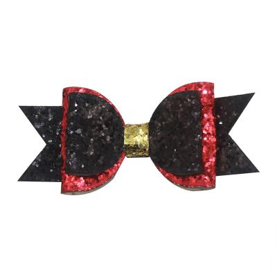 China 4 inch glitter hair bow sequin hair clip for 4inch babes for sale