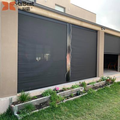 China Customized Eclectic Motorized Zipper Track Blind Waterproof Motorized Zipper Windproof Blinds Outdoor Zipper Screen Blinds for sale