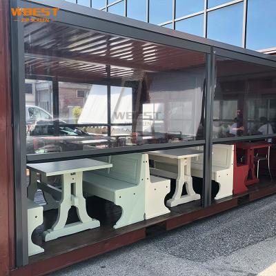 China Modern Customized Motorized Vertical Transparent Roller Blind Window Shades PVC Zipper Blinds for sale