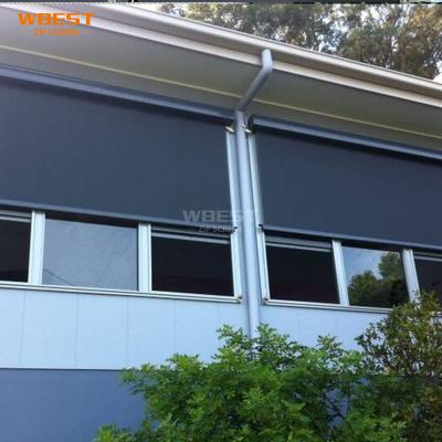 China Customized Quality Modern Automatic Waterproof Outdoor Motorized Wire Guided Roller Blinds for sale