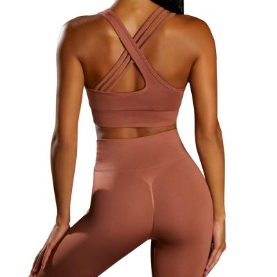 China Breathable Wholesale Gym Sportswear Set Yoga Wear Women Fitness Suit Women Sports Lysho Gaiters Running Set for sale