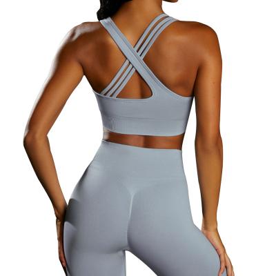 China 2021 new arrival women lysho 2 piece active wear set yoga seamless fit slim breathable high elastic fitness for sale