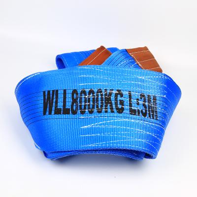 China Strict quality control 8 ton capacity belt multi-layer excelsior seam lifting crane goods/car lifting tow strap for sale