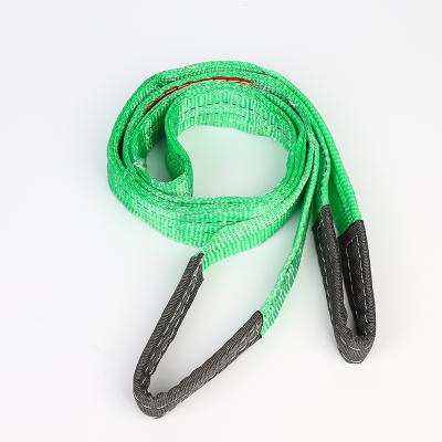 China Cargo / Car Lift Tow Strap Logo Customized 6 Meter Two Ply Woven Webbing Heavy Duty Sling for sale