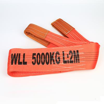 China Goods/Car Lifting Tow Strap Polyester Material Color Code 5 Ton Webbing Hoist Belt Lifting Slings for sale