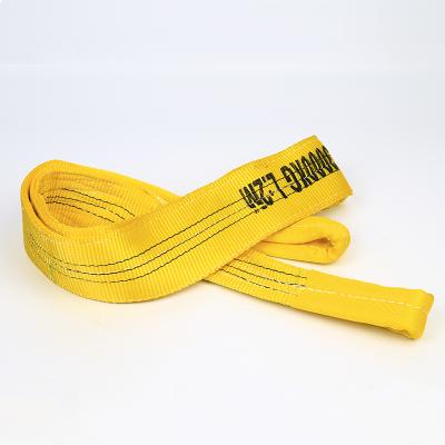 China Color Coded High Tensile Duplex Material High Strength Duplex Material Lifting Tow Strap Polyester Webbing Flat Sling for sale