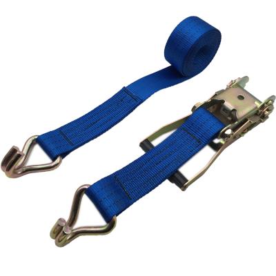 China High Strength Long Life 38 Mm Polyester Material Ratchet Strap for sale