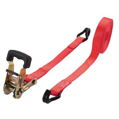 China Polyester Lab Tested Break Strength 3328Lb Waterproof Premium Motorcycle Ratchet Tie Down Straps for sale