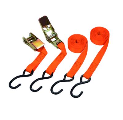 China Polyester Double J Hook Ratchet Tie Down Tie Down CE/Gs Approved for sale