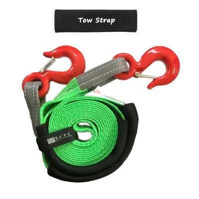 China Tow car heavy duty 10000 lbs. Tow Strap with Hooks - 2