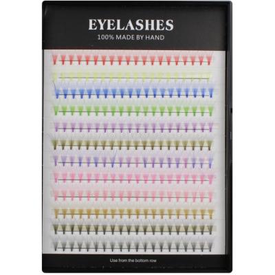 China Delicate New Arrival 12 Different Colors 0.07MM 10D Pre Made Fans Lashes Eyelash Extensions for sale