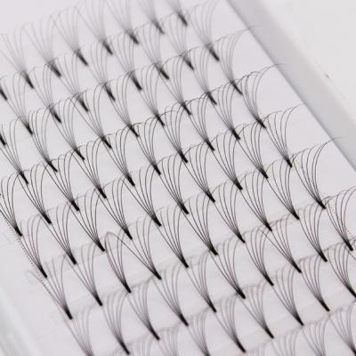 China Long Natural Own Brand 6d Hand Made Pre Made Volume Lashes Heat Bonded 3D 4D 5D 6D Volume Fan Eyelash Extensions for sale