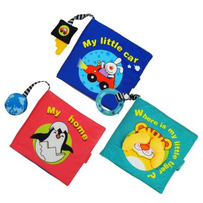 China Color Soft Interactive Washable Cognitive Storybook Baby Parent-child Soft Healthy Cloth Book for sale