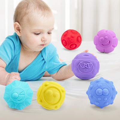 China Soft PVC Glue Silicone Rubber Toys Ball Montessori Bath Floating Ball Toys for sale