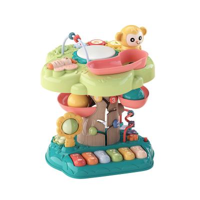 China ABS Plastic Activity Cube 9 in 1 Baby 12 Months Musical Toys Learn Table Infant Multifunctional Baby Drum Musical Toy for sale