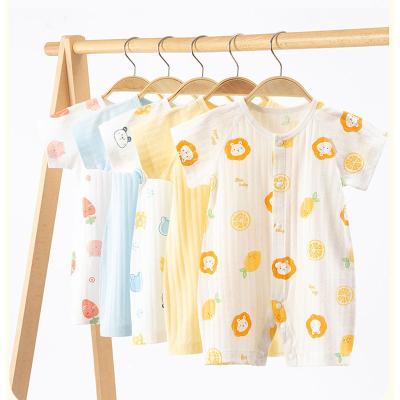 China Wholesale Sleveeless Clothes Sets Newborn Baby Rompers Short Sleeve Jumpsuit 100% Cotton Spring Outfits for sale