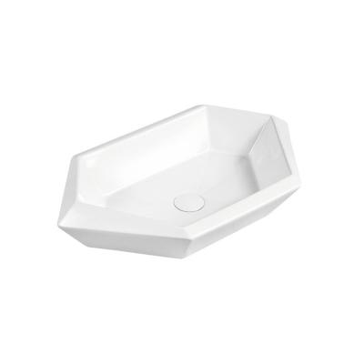 China Modern Wholesale Price Bathroom Countertop Art Sink Ceramic Washbasin Oval for sale