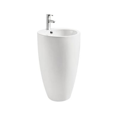 China Modern Chinese Pedestal Wash Basin Designs For Dining Room Bathroom WC Pedestal Wash One Piece Hand Basin for sale