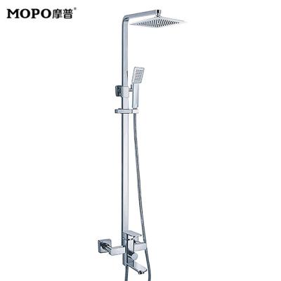 China With Sliding Bar Bathroom Good Shower Head Set Rainfall Stainless Steel Brass Shower Set for sale