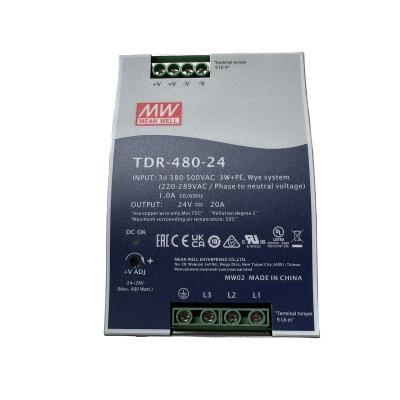 China Meanwell TDR-480 Series 480W SlimThree Industrial Phase DIN Rail with PFC Work TDR-480-24 85.5*125.2*128.5mm (W*H*D) for sale