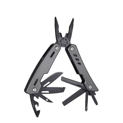 China Easy Operation Black Ended Multi Tool Pliers With Knife Saw 12 In 1 Tool for sale