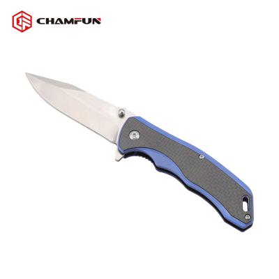 China 2019 Stainless Steel Blade 7CR17 Handle Carbon Fiber Newcomer Pocket Knife Military Pocket Knife for sale