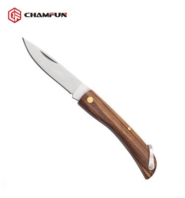 China Hot Selling Screw Release Wood Handle Slip Joint Folding Pocket Knife Wood Handle for sale