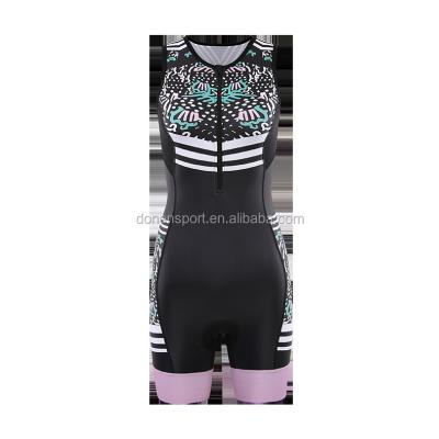 China Customized tri suit antibacterial wear cycling suit with sublimation for female for sale