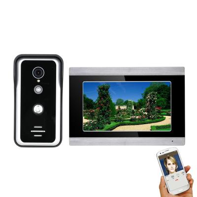 China Metal Tuya 4 Wire Visual Intercom Wifi Door Phone System Home Video Intercom With 7 Inch Touch Screen Display AHD 1080P Ring Doorbell for sale