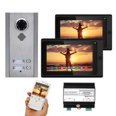 China 7 Inch BUS 2 Wire Video Door Phone Intercoms Aluminum Alloy Wifi Kit For Home 1 Units Apartment Night Vision for sale