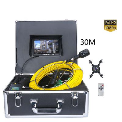 China NIGHT VISION 7 Inch Lens 30M 1080P HD Dual Camera Drain Sewer Sewer Endoscope Pipe Inspection Video Camera for sale