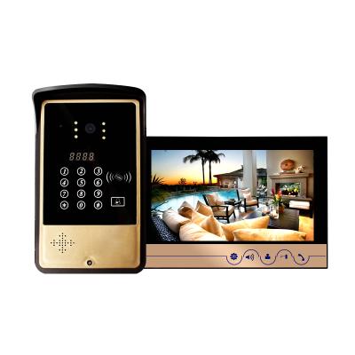 China Unlock/Monitoring/New Calling/Recording Internal Smart Video Door Phone Intercom 2022 Waterproof 7 Inch TFT Touch Screen Ring Video Door Bell For Villa Apartment for sale