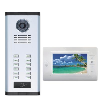 China Waterproof/Waterproof Smart Direct Type Aluminum Alloy Apartment/Family Door Video Phone Intercom Building Doorbell With Camera Monitor for sale