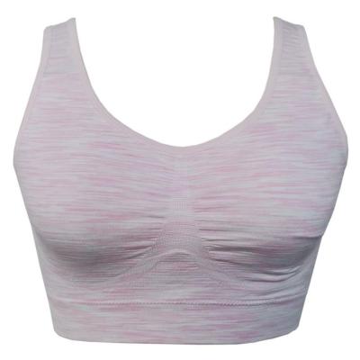 China Women Girl Breathable Special Wire Design Soft Breathable Crop Tops Wireless Seamless Bra Women Sports Wear for sale