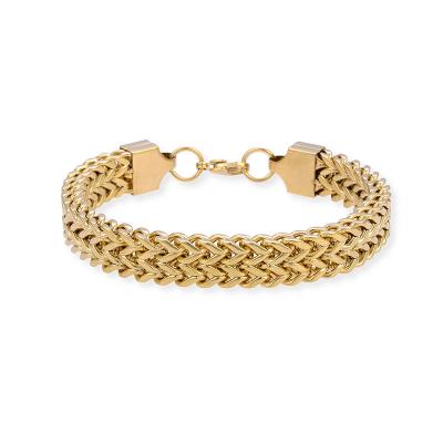 China Modern Men's Bracelets 22K Gold Thick Jewelry Dubai Franco Bracelet Chain for sale