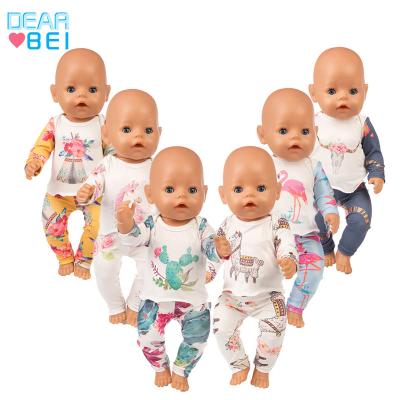 China 18inch dolls& wholesale 43cm baby dolls comfortable and soft fabric American girl doll pajamas set 18 inch American girl Xiafu doll clothes for sale