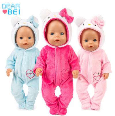 China 18inch dolls& Cartoon Cat Onesies American Doll Clothes, Factory Direct Custom Doll Clothes, Mini Doll Clothes For 43cm Baby - 43cm Baby Dolls Doll for sale