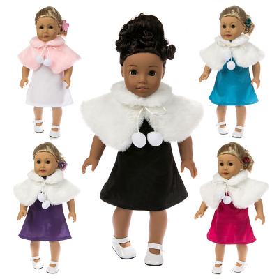 China 18inch dolls& 43cm Baby Dolls 2pc Dolls Clothes Shawl Dresses Fits 18 Inch American Doll Clothes, Elegant and Elegant Doll Dresses for sale