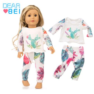 China 18inch dolls& 43cm Baby Dolls American Girl Doll Two Piece Long Sleeve, 18-Inch Cactus American Girl Doll Clothes Pajamas for sale