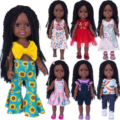 China Changeable Dress New Product 14.5 Inch Cheap Custom Made African Black Dolls for sale