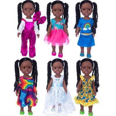 China New Changeable Dressing Fashion Toy Christmas Gift Black African Girl Dolls With Twist Weave Braids Hair for sale