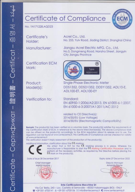 CE - Acrel Electric Co., Ltd.