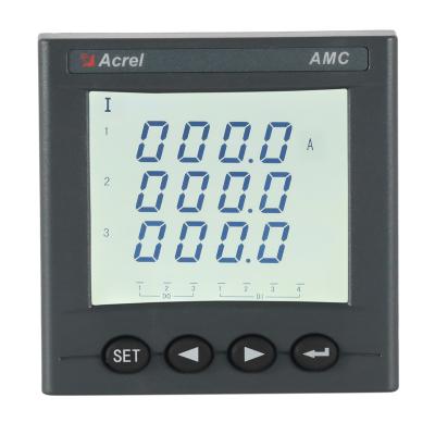 China Acrel AMC72L-AI3 AC LCD Display 0.5 Class Three Phase Smart Digital Panel Meter Ammeter Electricity Meter 75*75mm for sale