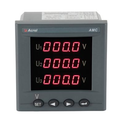 China Acrel AMC72-E4/KC 72 Three Phase 75*75mm Multi Function Square Energy Monitoring Analyzer Electricity Meter LED Display for sale