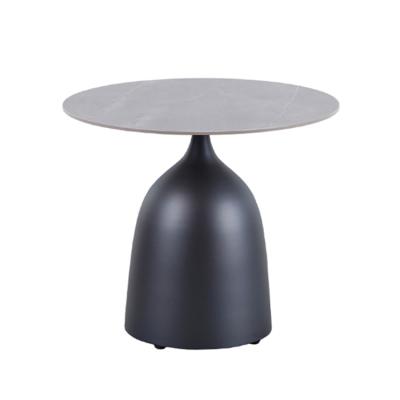 China Glass top+metal legs modern living room low height round metal coffee table for sale